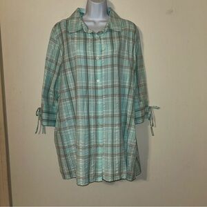 Mainstreet Blues Plaid Button-Down Shirt